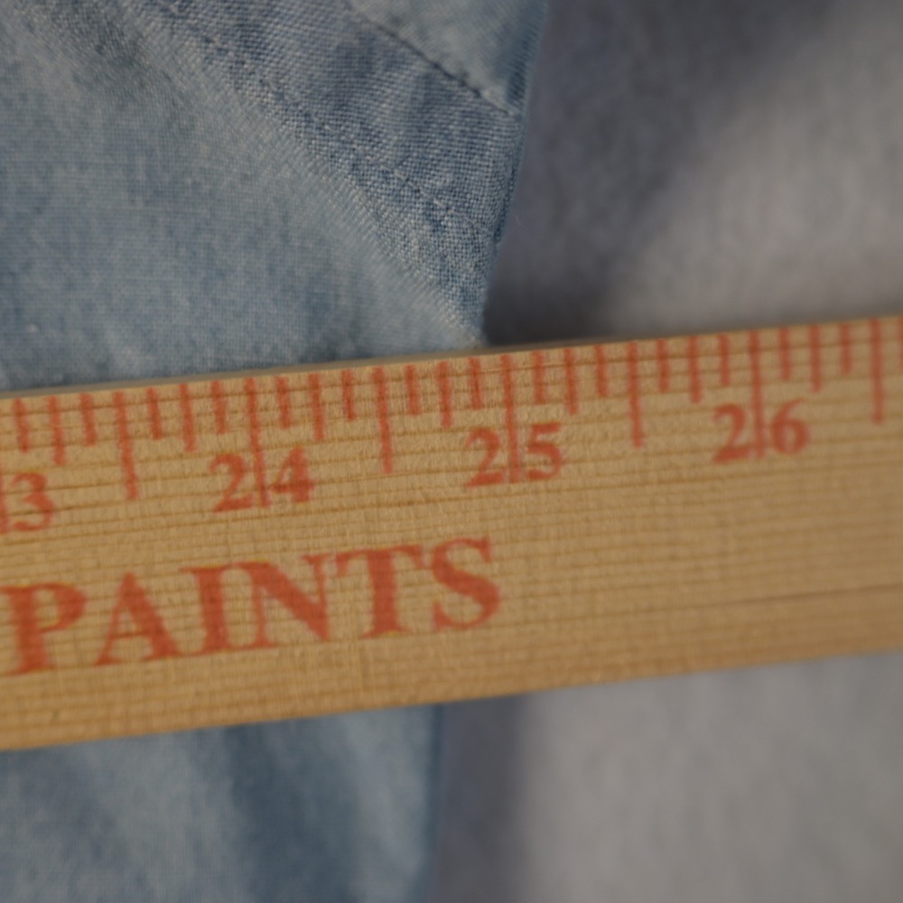 Vintage 90's Ralph Lauren Big Shirt Mens Small Blue Denim Long Sleeve Pony - Picture 6 of 7